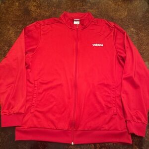Adidas Bold Red Zip-Up Jacket
